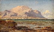 Adalbert Waagen Bucht von Palermo mit Blick auf Monte Pellegrino oil painting reproduction